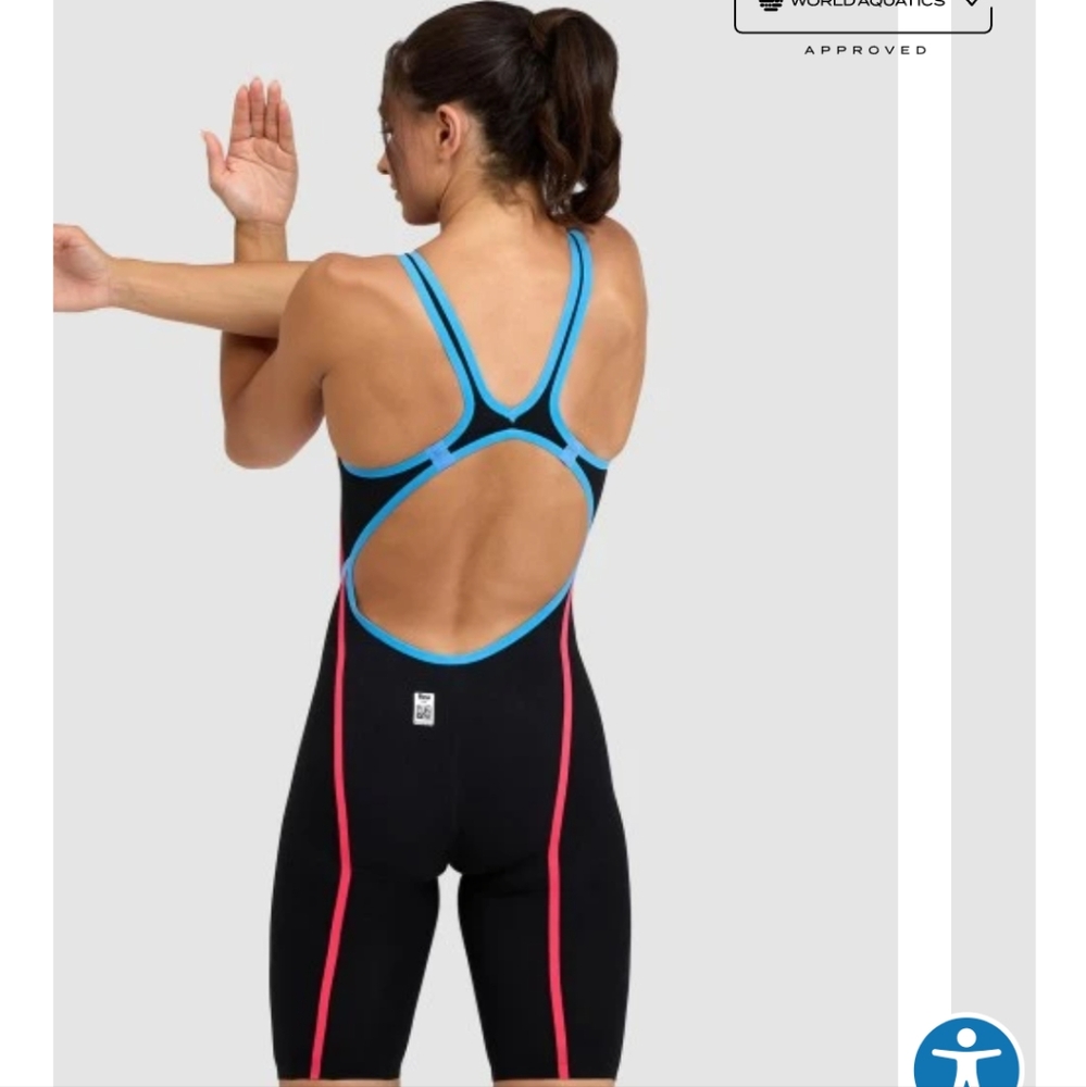 Arena Carbon Glide Tech Suit Open Back, Berries, sz 24 - WORN 3x - Picture 2 of 16